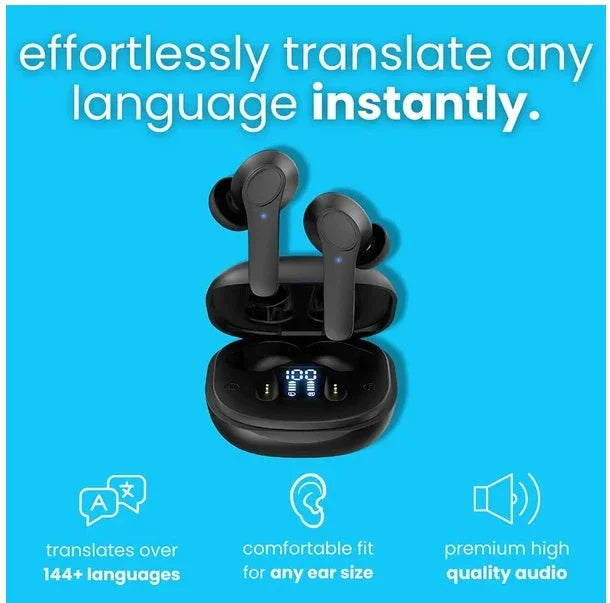 Translator Earbuds 144 Languages Real Time Online OffLine Translation Earphones CJ
