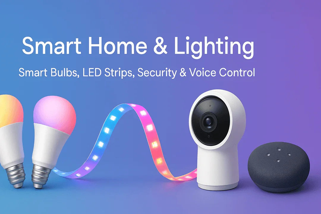 Smart Home & Lighting — Smart Bulbs, LED Strips, Security & Voice Control