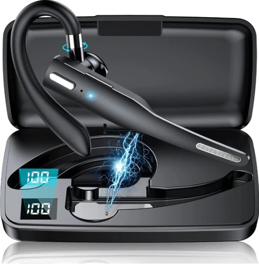 Trucker Wireless Headset Bluetooth 5.1 Earpiece Dual Mic Earbud Noise Cancelling CJ