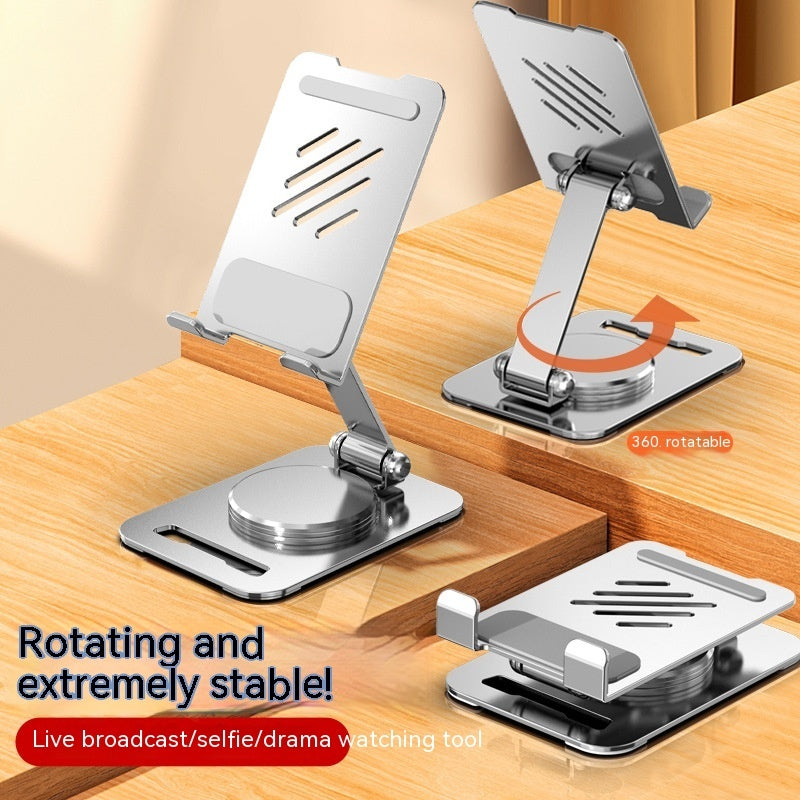360 Degrees Rotate Metal Desk Mobile Phone Holder Stand For Phone Pad Adjustable Desktop Tablet Holderl Table Cell Phone Stand CJ