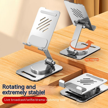 360 Degrees Rotate Metal Desk Mobile Phone Holder Stand For Phone Pad Adjustable Desktop Tablet Holderl Table Cell Phone Stand CJ