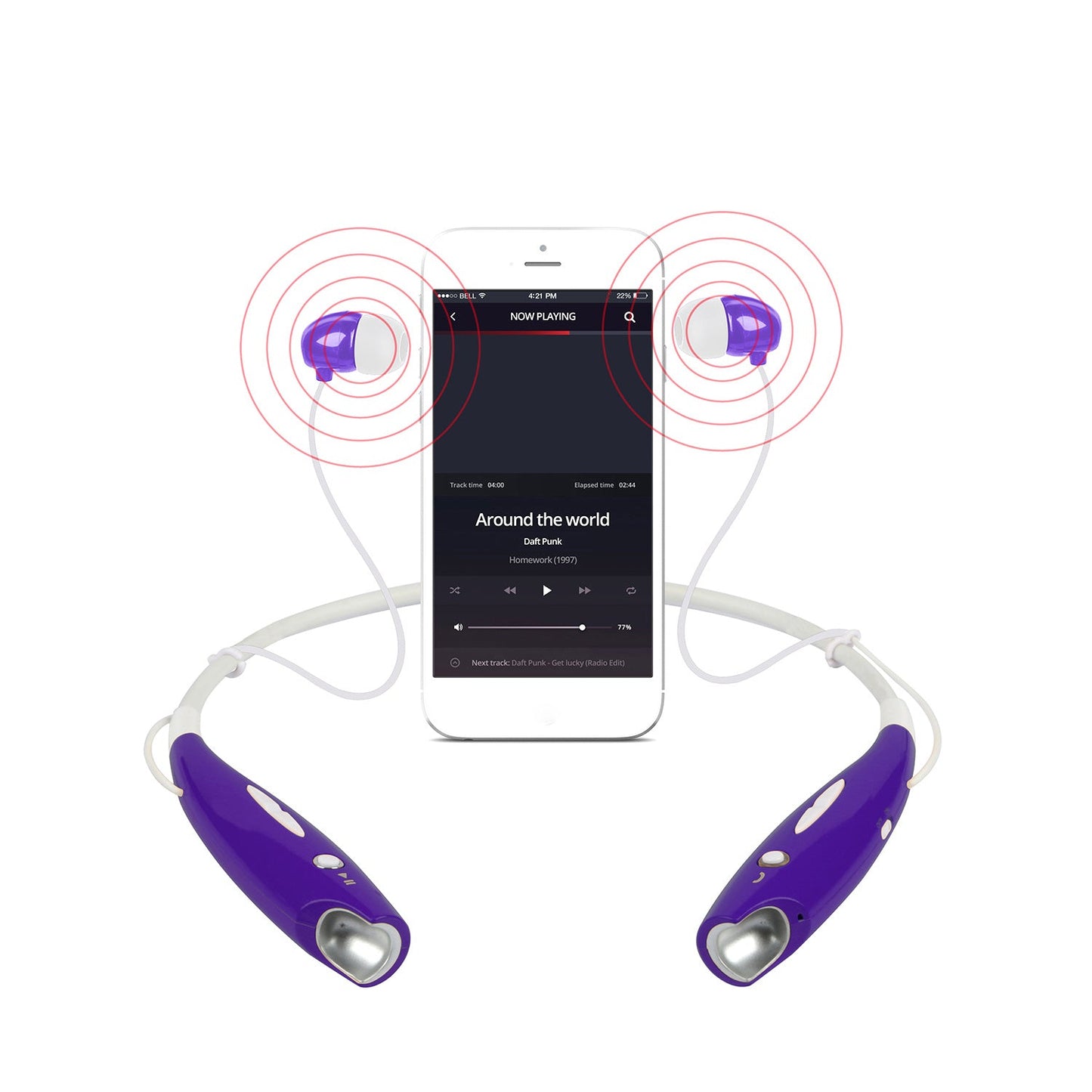 Wireless Stereo Headsets Sport Neckband Headphones In-ear Magnetic IPX4 Waterproof Earbuds With Built-in Mic Call Vibrate Alert Number Broadcast Running Gym CJ