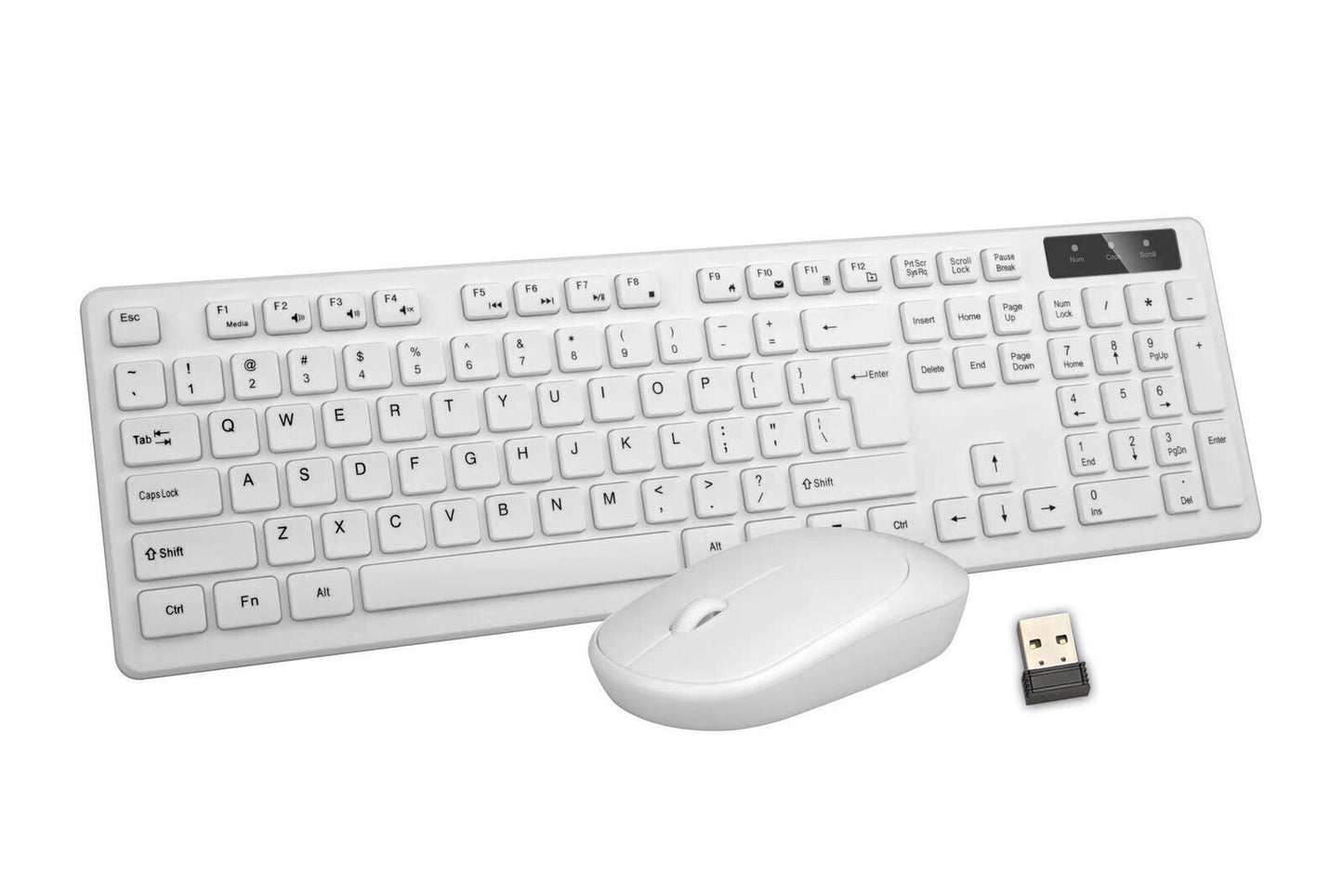 2.4GHz Wireless Keyboard And Mouse Set UK USB Dongle For PC Laptop Full-Size NEW CJ
