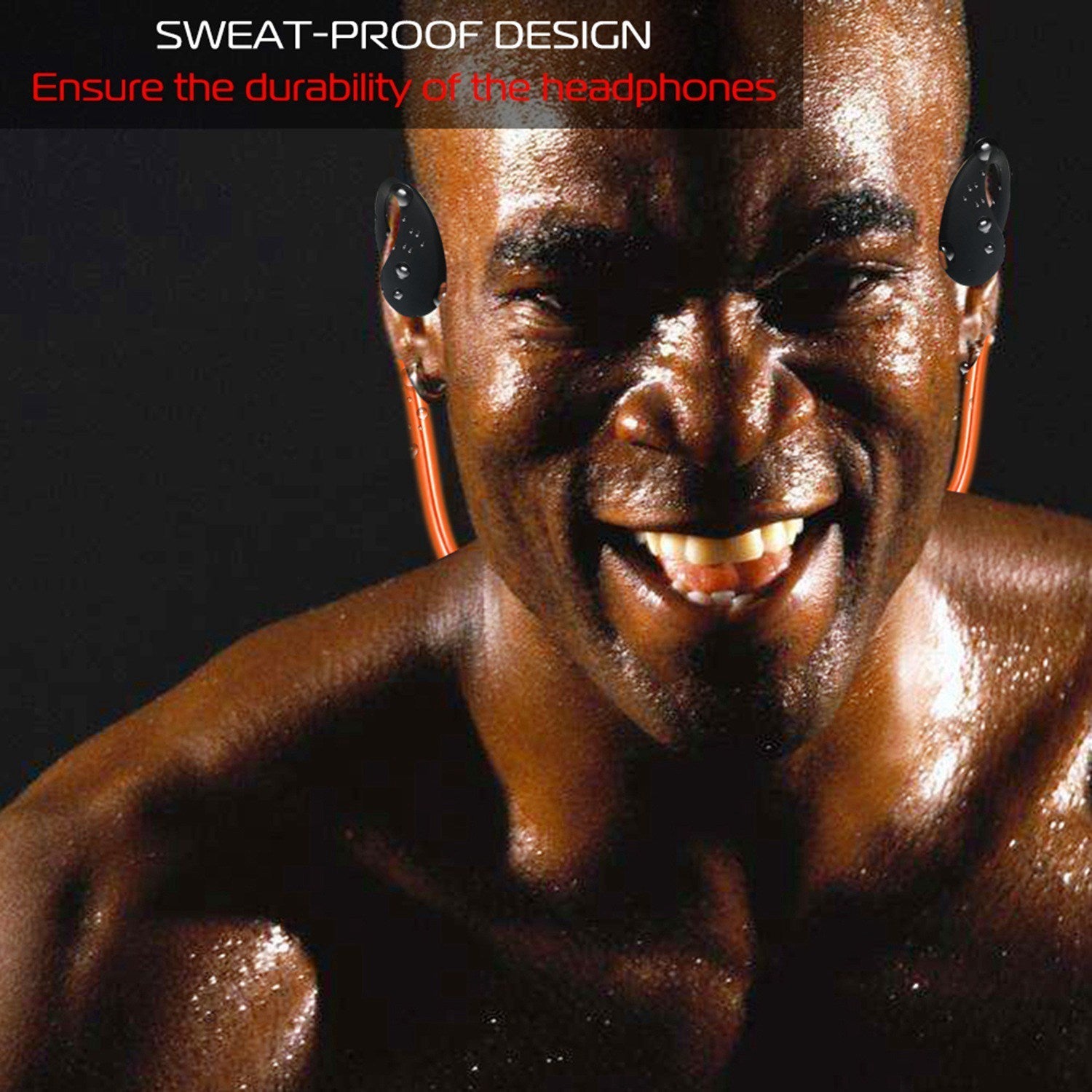 1Pc Wireless Sports Headsets Wireless V4.1 Neckband Earphones HD Stereo Sweat-proof Headphones Earbuds With  LED Light Mic 8Hrs Work Running CJ