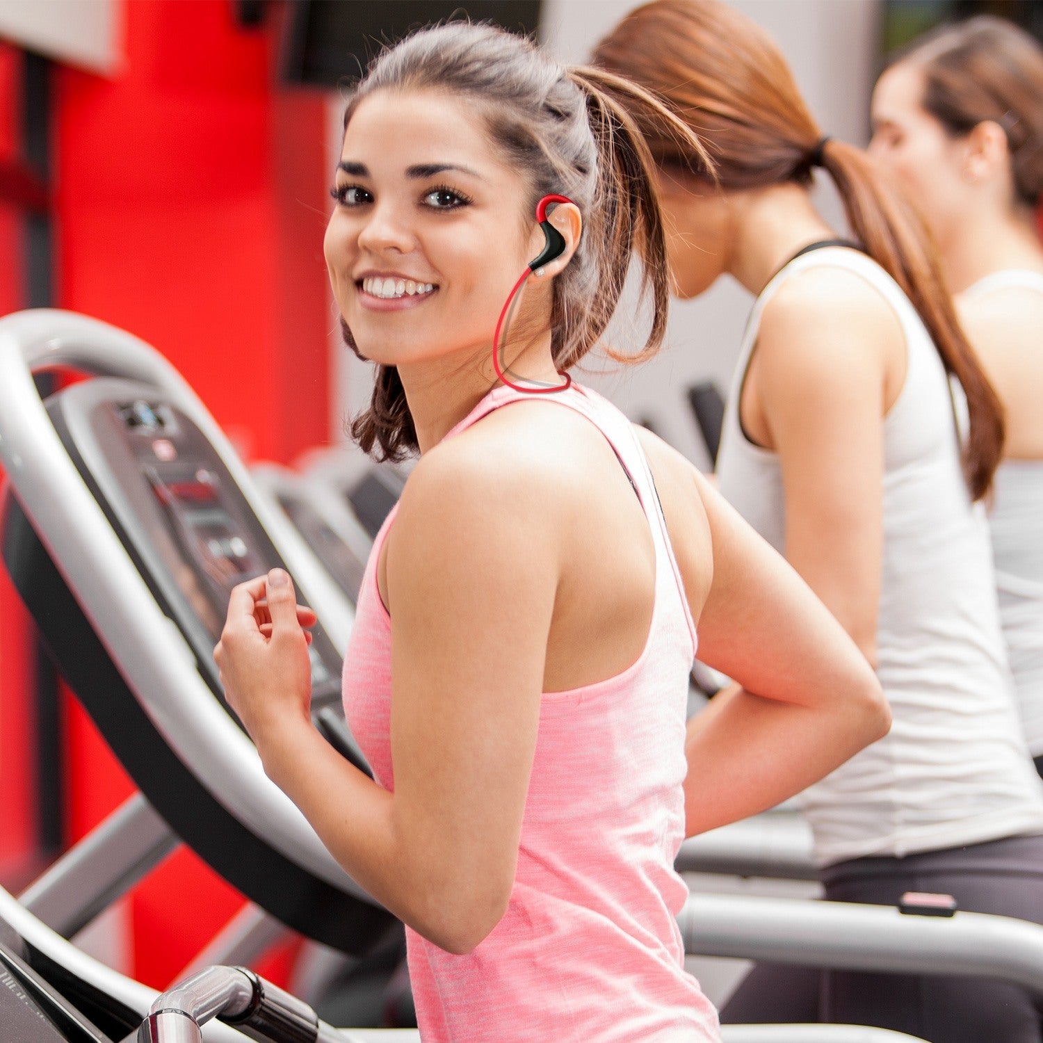 Wireless Headsets V4.1 Sport In Ear Stereo Headphones Sweatproof Noise Canceling Earphones Back Headphone With Mic Handsfree For Running Hiking Travel CJ