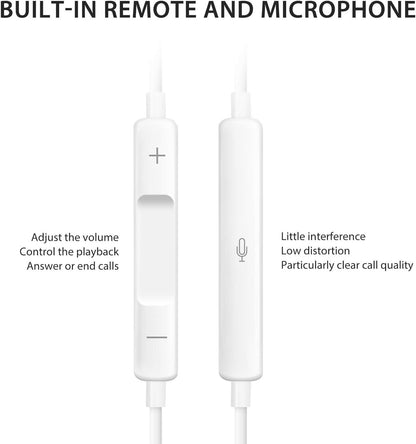 Lightning In-ear Headphones For IPhone14,13,12,11,7,8 Plus, XS, With Lightning Connector, IPhone Wired Earbuds, Built-in Remote Control To Control Music, Calls, And Volume CJ