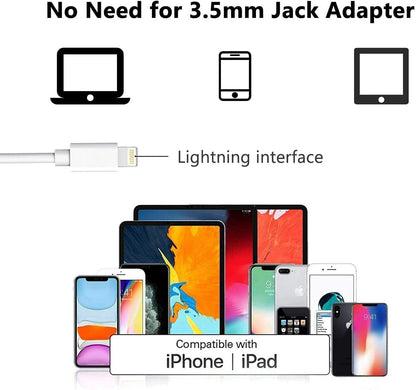 Lightning In-ear Headphones For IPhone14,13,12,11,7,8 Plus, XS, With Lightning Connector, IPhone Wired Earbuds, Built-in Remote Control To Control Music, Calls, And Volume CJ