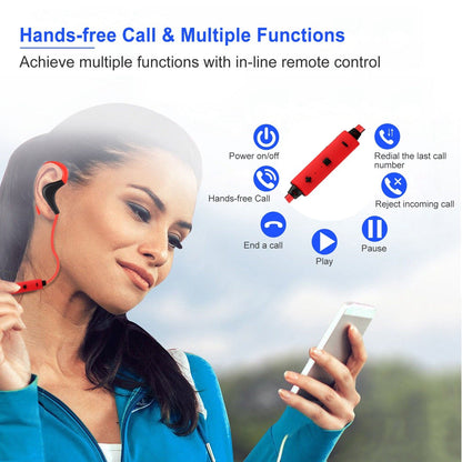 Wireless Headsets V4.1 Sport In Ear Stereo Headphones Sweatproof Noise Canceling Earphones Back Headphone With Mic Handsfree For Running Hiking Travel CJ