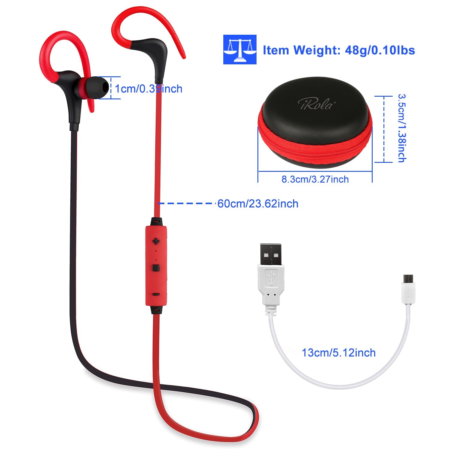 Wireless Headsets V4.1 Sport In Ear Stereo Headphones Sweatproof Noise Canceling Earphones Back Headphone With Mic Handsfree For Running Hiking Travel CJ