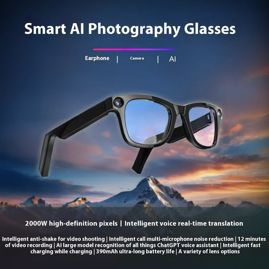 AI Shooting Smart Glasses Strap Camera HD Anti-shake Shooting CJ