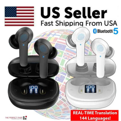 Translator Earbuds 144 Languages Real Time Online OffLine Translation Earphones CJ