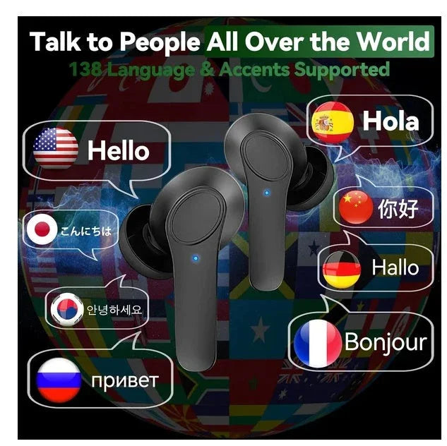 Translator Earbuds 144 Languages Real Time Online OffLine Translation Earphones CJ