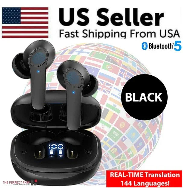 Translator Earbuds 144 Languages Real Time Online OffLine Translation Earphones CJ