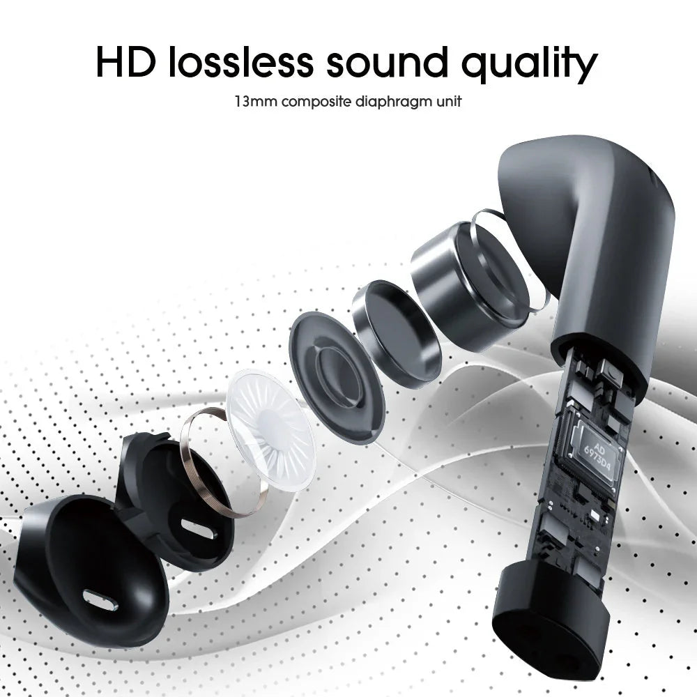 Bluetooth Headset - High Sound Quality Wireless Binaural Mini In-ear Sports Noise Cancellation CJ